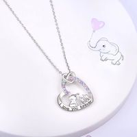 Cute Sweet Heart Shape Alloy Plating Inlay Rhinestones Gold Plated Silver Plated Women's Necklace main image 6