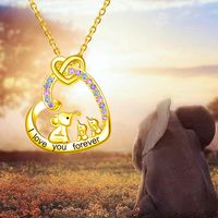 Cute Sweet Heart Shape Alloy Plating Inlay Rhinestones Gold Plated Silver Plated Women's Necklace main image 2