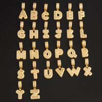 Stainless Steel 18K Gold Plated Hip-Hop Simple Style Plating Inlay Letter Zircon Pendant Necklace main image 3