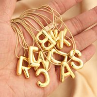 Simple Style Letter Stainless Steel Plating 18k Gold Plated Necklace main image 2