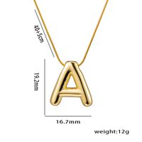Einfacher Stil Buchstabe Rostfreier Stahl Überzug 18 Karat Vergoldet Halskette sku image 1