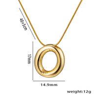 Einfacher Stil Buchstabe Rostfreier Stahl Überzug 18 Karat Vergoldet Halskette sku image 15