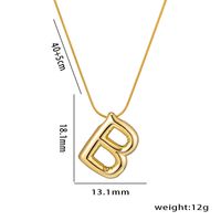 Einfacher Stil Buchstabe Rostfreier Stahl Überzug 18 Karat Vergoldet Halskette sku image 7