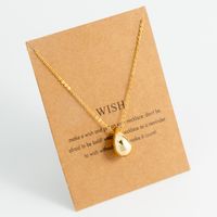 Stainless Steel 18K Gold Plated White Gold Plated Simple Style Plating Water Droplets Pendant Necklace sku image 2