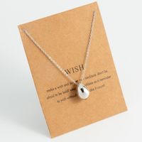 Stainless Steel 18K Gold Plated White Gold Plated Simple Style Plating Water Droplets Pendant Necklace main image 3
