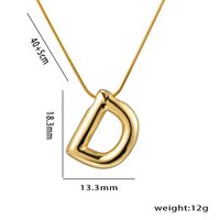 Einfacher Stil Buchstabe Rostfreier Stahl Überzug 18 Karat Vergoldet Halskette sku image 4