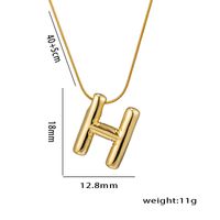 Einfacher Stil Buchstabe Rostfreier Stahl Überzug 18 Karat Vergoldet Halskette sku image 9