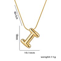 Einfacher Stil Buchstabe Rostfreier Stahl Überzug 18 Karat Vergoldet Halskette sku image 17