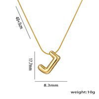 Simple Style Letter Stainless Steel Plating 18k Gold Plated Necklace sku image 17