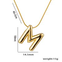 Einfacher Stil Buchstabe Rostfreier Stahl Überzug 18 Karat Vergoldet Halskette sku image 13