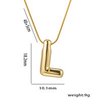 Einfacher Stil Buchstabe Rostfreier Stahl Überzug 18 Karat Vergoldet Halskette sku image 2