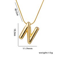 Simple Style Letter Stainless Steel Plating 18k Gold Plated Necklace sku image 11