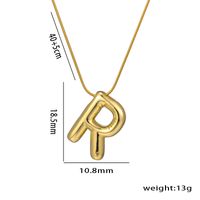 Einfacher Stil Buchstabe Rostfreier Stahl Überzug 18 Karat Vergoldet Halskette sku image 18