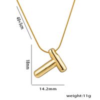 Einfacher Stil Buchstabe Rostfreier Stahl Überzug 18 Karat Vergoldet Halskette sku image 11
