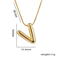 Einfacher Stil Buchstabe Rostfreier Stahl Überzug 18 Karat Vergoldet Halskette sku image 22