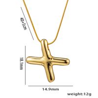 Einfacher Stil Buchstabe Rostfreier Stahl Überzug 18 Karat Vergoldet Halskette sku image 24