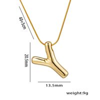 Simple Style Letter Stainless Steel Plating 18k Gold Plated Necklace sku image 19