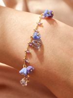 Elegante Estilo Simple Flor Cobre Pulsera main image 5