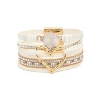 Elegante Ropa De Calle Forma De Corazón Cuero Sintético Mujeres Brazalete main image 6