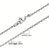 Boyfriend Basic Solid Color Stainless Steel Unisex Necklace main image 2