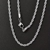 Boyfriend Basic Solid Color Stainless Steel Unisex Necklace sku image 1