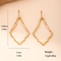 1 Pair Vacation Simple Style Classic Style Rhombus Alloy Zinc Drop Earrings main image 2