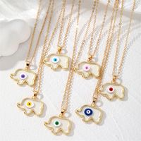 Simple Style Elephant Alloy Resin Women's Pendant Necklace main image 1