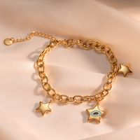 Simple Style Commute Devil's Eye 304 Stainless Steel 18K Gold Plated Bracelets In Bulk main image 4