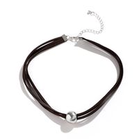 Casual Simple Style Classic Style Round Ccb Korean Velvet Women's Necklace main image 4