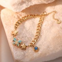 Simple Style Butterfly 304 Stainless Steel 18K Gold Plated Bracelets In Bulk main image 1