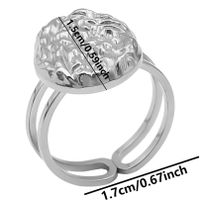 Classical Circle Stainless Steel Irregular Plating 18k Gold Plated Open Rings sku image 1