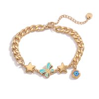 Estilo Simple Mariposa Acero Inoxidable 304 Chapados en oro de 18k Pulsera Al Mayoreo sku image 1