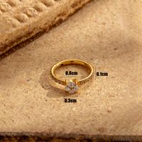1 Piece Ear Cartilage Rings & Studs Simple Style Classic Style Round Square Heart Shape 316 Stainless Steel  Copper Inlay Zircon main image 3