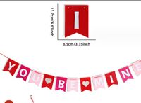 La Saint-valentin Style De Bande Dessinée Lettre Forme De Cœur Feutre Papier Fête Festival Accessoires Décoratifs sku image 3