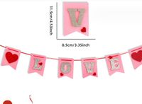 Valentine's Day Cartoon Style Letter Heart Shape Felt Paper Party Festival Decorative Props sku image 1