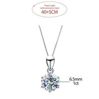 Casual Solid Color Sterling Silver Plating Inlay Moissanite White Gold Plated Necklace main image 4