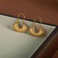 1 Pair Vintage Style Simple Style Classic Style Bag Plating Three-dimensional Titanium Steel 18k Gold Plated Earrings main image 1