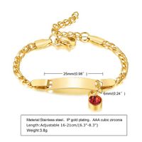 Casual Round Stainless Steel Gold Plated Zircon Bracelets In Bulk main image 2