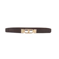Classic Style Solid Color Alloy Women's Leather Belts sku image 1