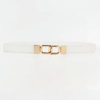 Classic Style Solid Color Alloy Women's Leather Belts sku image 2