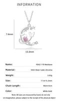 Ig Style Sweet Butterfly Sterling Silver Plating Inlay Zircon Pendant Necklace main image 2
