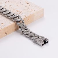 Cool Style Solid Color 304 Stainless Steel Inlay Rhinestones Men's Bracelets main image 6