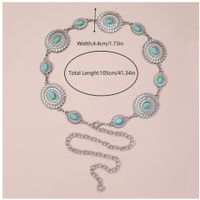 Ethnic Style Romantic African Style Solid Color Alloy Inlay Turquoise Women's Waist Chain main image 2