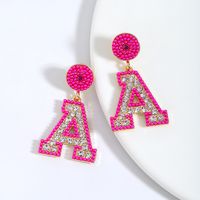 1 Pair Casual Elegant Letter Polishing Plating Inlay Alloy Acrylic Gold Plated Silver Plated Drop Earrings sku image 4