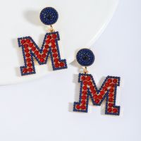 1 Pair Casual Elegant Letter Polishing Plating Inlay Alloy Acrylic Gold Plated Silver Plated Drop Earrings sku image 10