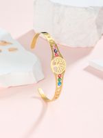 Simple Style Tree Heart Shape Eye 304 Stainless Steel 18K Gold Plated Bangle In Bulk main image 7