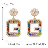 1 Pair Casual Elegant Letter Polishing Plating Inlay Alloy Acrylic Gold Plated Silver Plated Drop Earrings main image 3