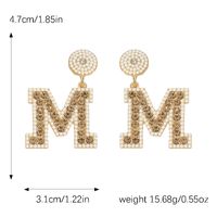 1 Pair Casual Elegant Letter Polishing Plating Inlay Alloy Acrylic Gold Plated Silver Plated Drop Earrings main image 2