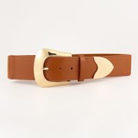 Elegant Formal Commute Color Block Pu Leather Buckle Artificial Leather Women's Leather Belts main image 4
