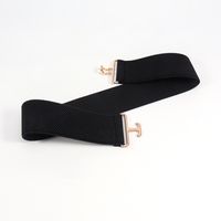 Vacation Formal Simple Style Color Block Alloy Buckle Women's Woven Belts main image 6